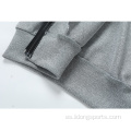 Hombres de sudadera con capucha personalizados estilo en blanco sudaderas grises